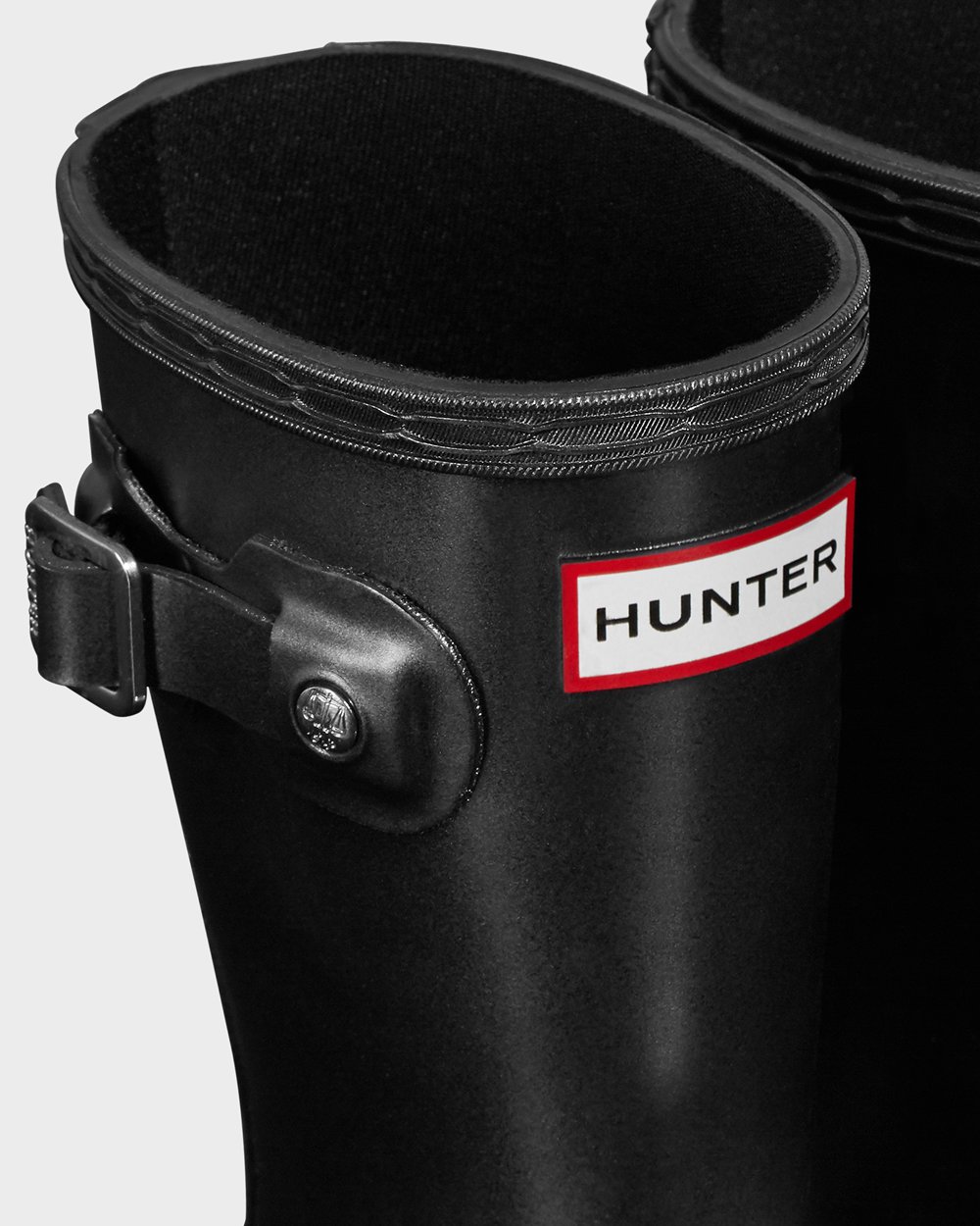 Kids Hunter Rain Boots Black - Original Little Pearlized - 8472103-AU